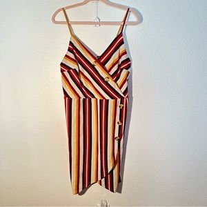 137 Love J Womens Striped Plus Size Womens Summer Dress 2X